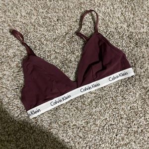 Sexy Maroon Calvin Klein Bralette